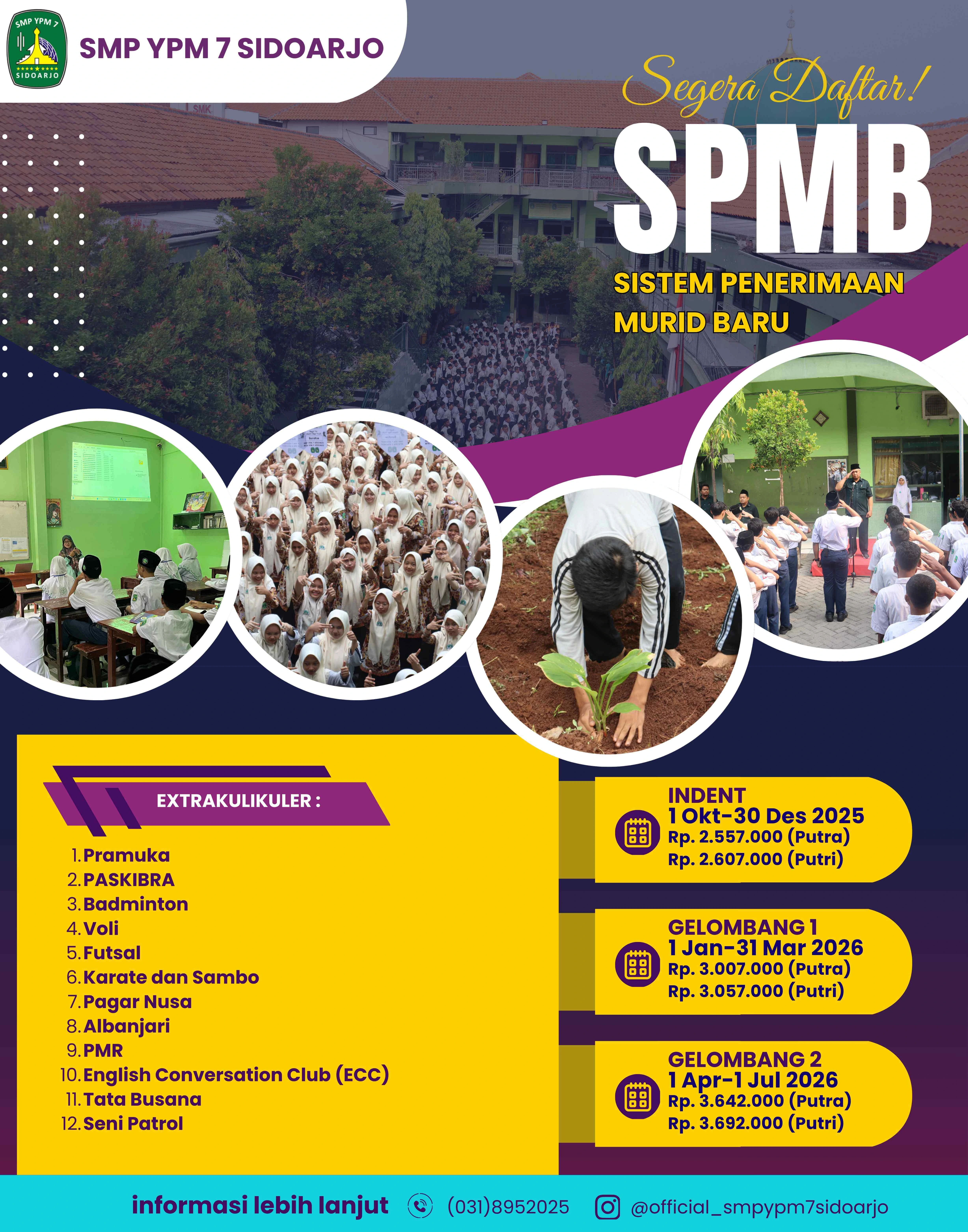 Ilustrasi Pendaftaran Online SMP YPM 7 Sidoarjo